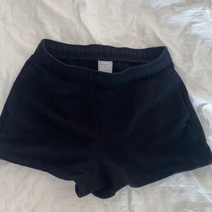 aritzia black sweat shorts